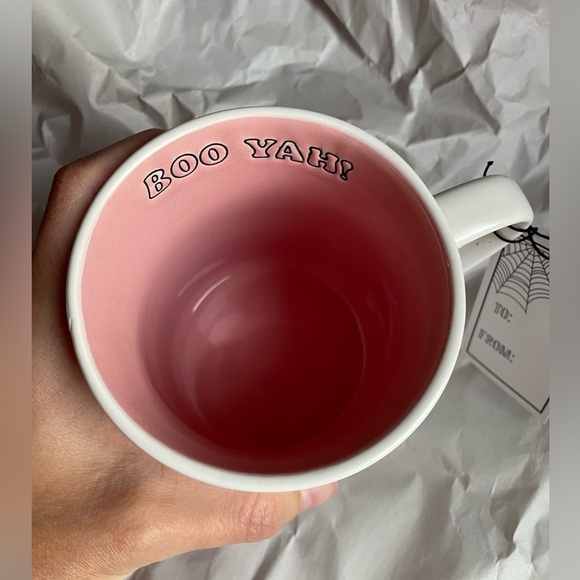 NWT Cobwebs & Cauldrons Pink Ghost Cowgirl Coffee Mug - Picture 4 of 5